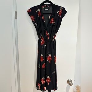 REFORMATION MIDI FLORAL DRESS SZ XS